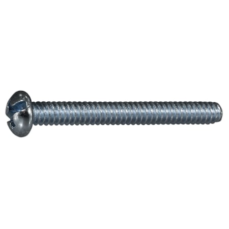 Midwest Fastener #6-32 x 1-1/4 in Combination Phillips/Slotted Round Machine Screw, Zinc Plated Steel, 100 PK 07659